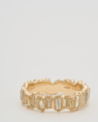 molten baguette lemon diamond eternity scatter ring