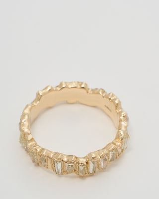 molten baguette lemon diamond eternity scatter ring