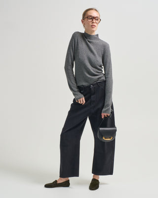 yak mock neck long sleeve sweater