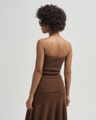 yanni strapless knit top