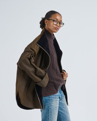 zipped funnel jacket