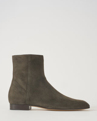 zoe short square toe flat boot
