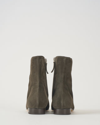zoe short square toe flat boot