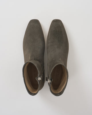 zoe short square toe flat boot