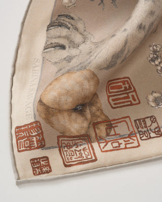 zouyu, cry the deer small silk twill square scarf