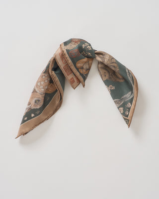 zouyu, cry the deer small silk twill square scarf