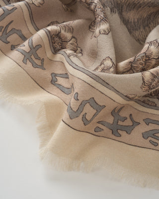 zouyu, cry the deer wool/silk square scarf