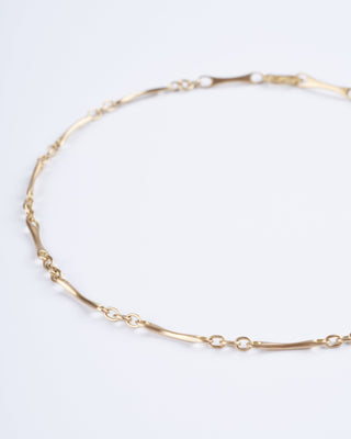 15" city bar necklace 18k yellow gold - gold