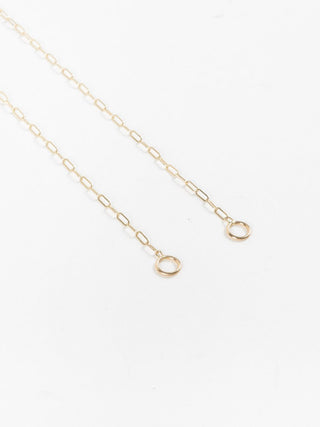 15" square link chain - yellow gold