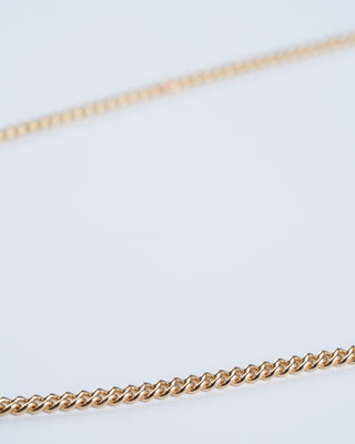 16" yellow gold not so heavy curb chain - gold