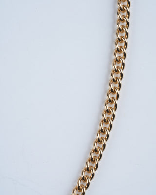 16" yellow gold not so heavy curb chain - gold