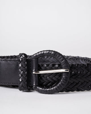 16ply belt - black leather
