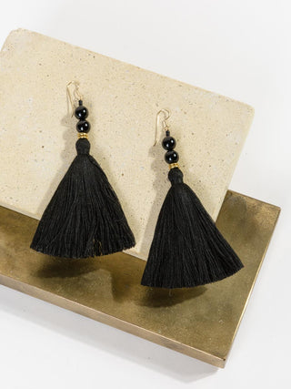 lina earrings - black/onyx