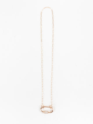 22" square link chain - rose gold