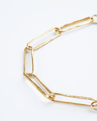 22k gold box link chain bracelet- gold