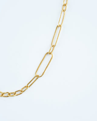 22k gold handmade link chain - gold