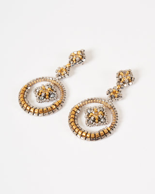 swarvoski and miyuki circular earrings