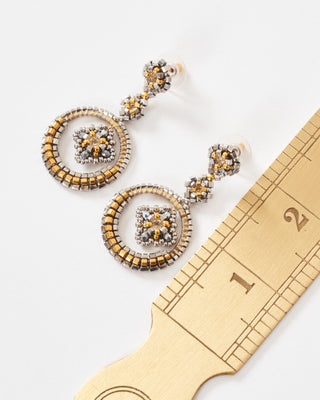 swarvoski and miyuki circular earrings