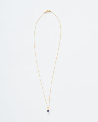 3mm blue sapphire pendant necklace