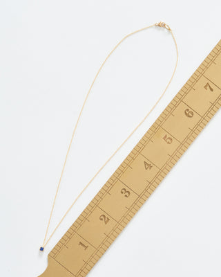 3mm blue sapphire pendant necklace