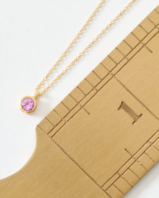 4mm pink sapphire pendant necklace