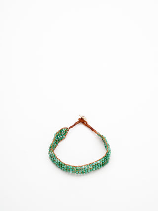 5 line turquoise button bracelet