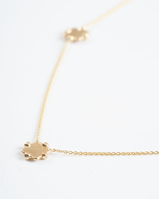 5 square/dot necklace - gold