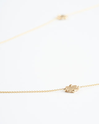 5 square/dot necklace - gold