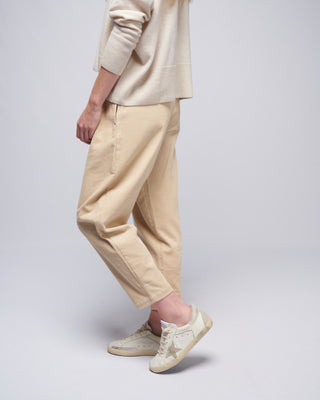 elastic pull-up trouser- corduroy - antique white
