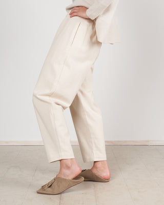 elastic trouser - bone white