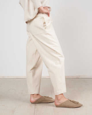 elastic trouser - bone white