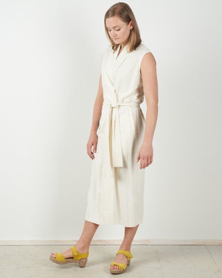 karate vest dress - off white