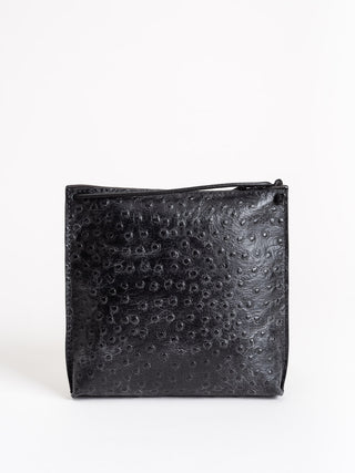 strappy pouch - embossed ostritch