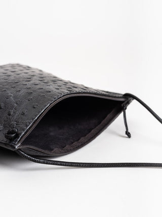 strappy pouch - embossed ostritch