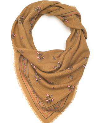 foulard n620 scarf- 90 x 90cm - wood