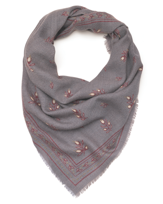 foulard n620 scarf- 90 x 90cm - grey stone
