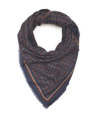 foulard n625 scarf- 90 x 90cm - navy blue