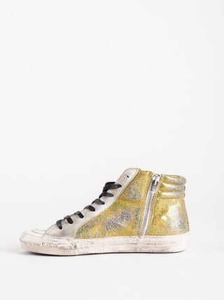 slide sneakers - cedro glitter/white star