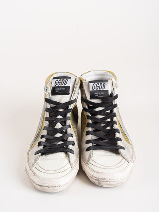 slide sneakers - cedro glitter/white star