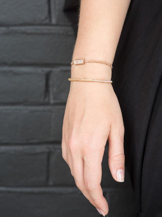 moonstone bar silk gold bracelet