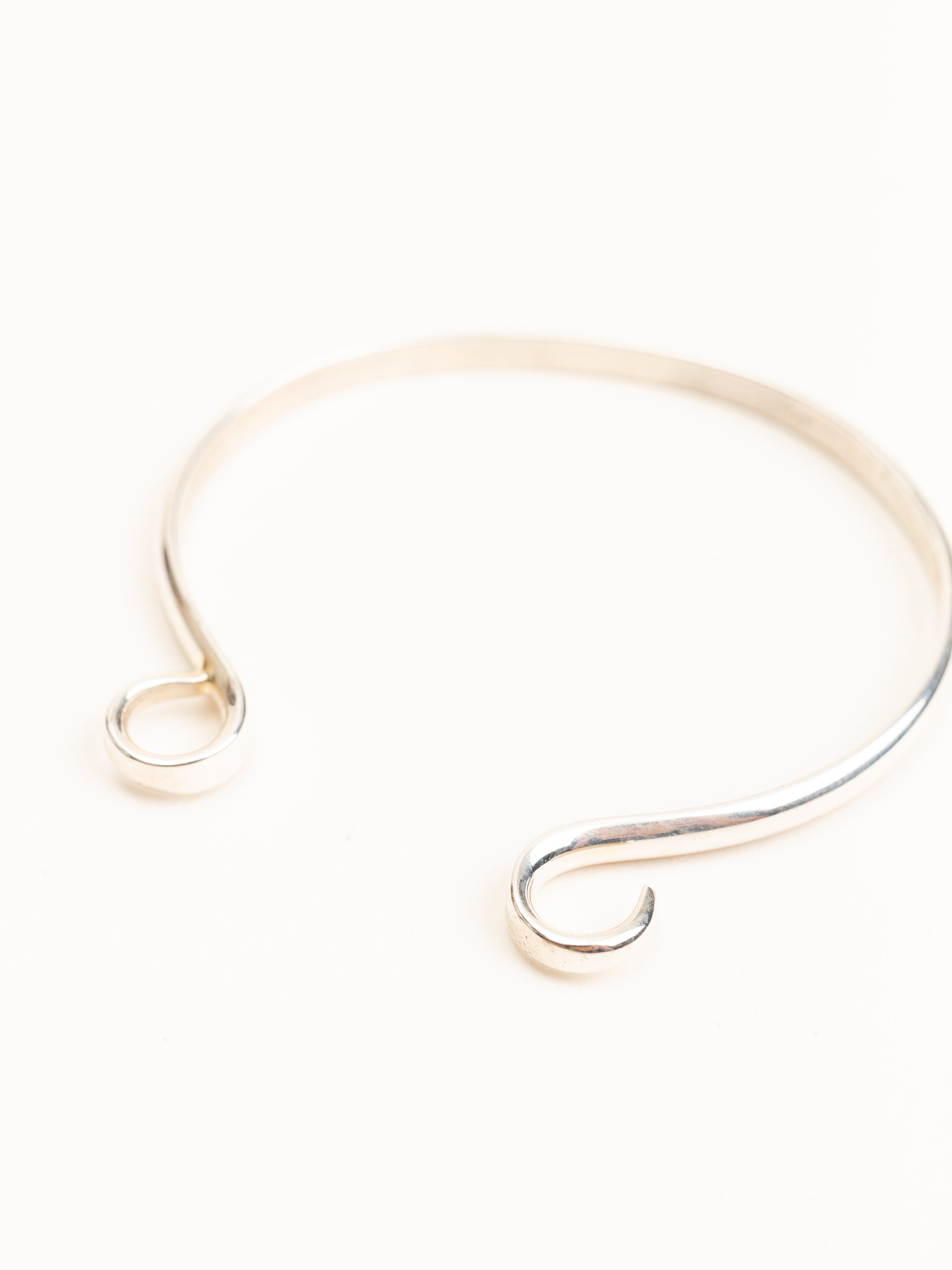 silver hard hook bracelet