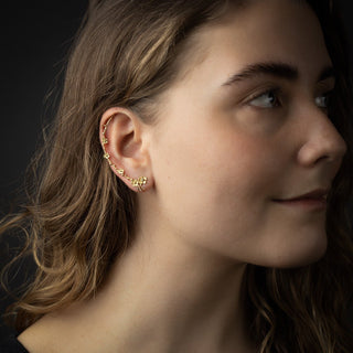 one-of-a-kind 18k gold + white diamond ear climbers (pair)