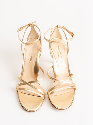 lillian 85mm heel - metallic soft gold