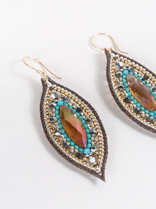 topaz oval earrings