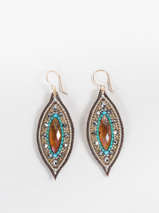 topaz oval earrings