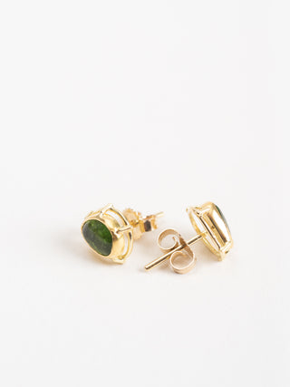 green tourmaline earrings