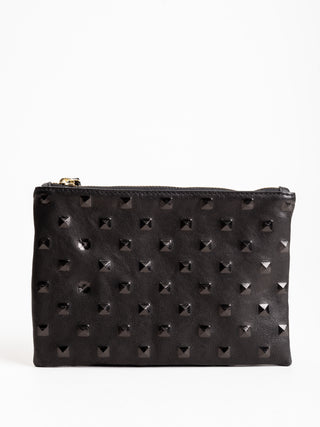 small pouch - black studded