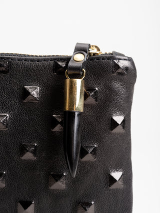 small pouch - black studded