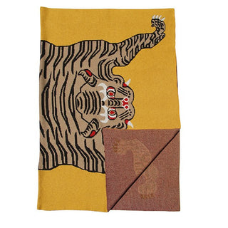 tiger rug throw - yellow