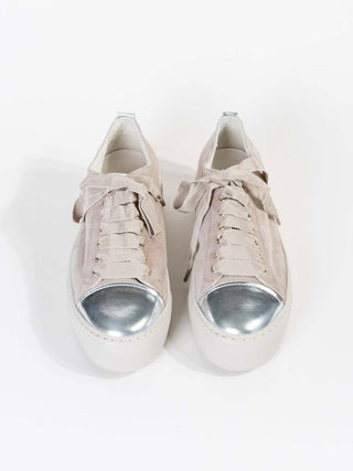 platform sneaker - silver dust